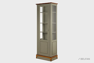 Шкаф с витриной 1-но дв. «Бриансон» (левый); корсика+дуб