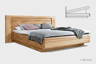 Кровать "Bremen" с подъемным механизмом; с основанием, без матраса; (1800x2000); дуб натуральный