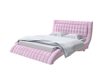 Кровать Орматек Атлантико (Ткань: Велюр Teddy Розовый фламинго) 200x200