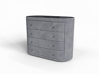 Комод Verda Classic (Ткань: Микровелюр Laska 06 Серый мох со стеклом Gray) 53x106