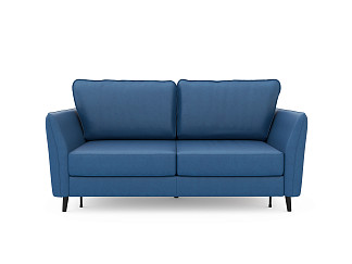Диван Анника НЬЮ 2-х местный с черными опорами, синий