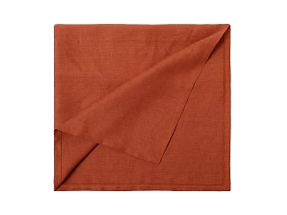 Скатерть льняная Linen collection brown 145х110 см