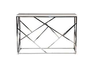 47ED-CST015M Консоль Bianco иск.мрамор/хром 120*40*79см