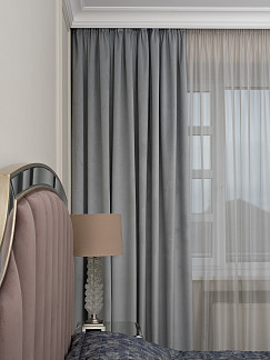 121GD-00030 Портьера Silkу 30 голубая димаут 275*260