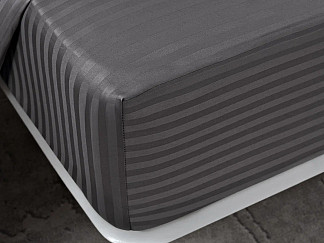 Простыня Орматек на резинке Flow New (Сатин Серый) 90x200