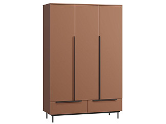 Распашной шкаф Квелен 3-144x220 Терракотовый