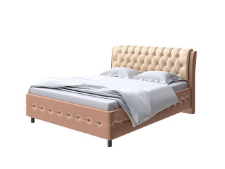 Кровать Como (Veda) 4 с ПМ + Матрас Orto Comfort Middle (Экокожа Athens Мокко/Athens Светло-бежевый) 200x190