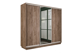 Шкаф-купе Премиум 3х дверный 2100х2400х450 Крафт табачный