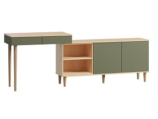 Стол-тумба Элвуд 220x78 Оливковый