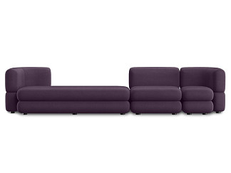 Диван модульный Brera-4 Velour Plum