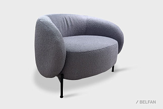 "Ливерпуль" кресло; нераскл.; 12; металл черный; Noble 981 (гр.3/СМ)