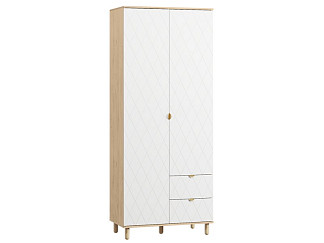 Распашной шкаф Теджонс 2-93x224 Ромб Белый/Дуб Ирландский