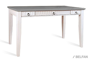 Стол письменный "Хельсинки-03"; белый воск+серый
