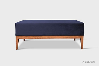 Банкетка "Арт" (большая); орех; Tiffany 37 Deep Blue