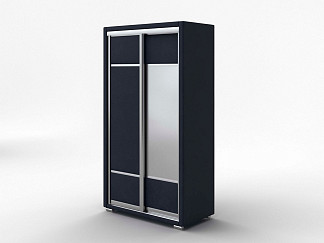 Шкаф Орматек Шкаф-купе 2х дв Orma Soft 2 (1 зеркало) (Ткань: Микровелюр Laska 32 Синий кит) 119x60