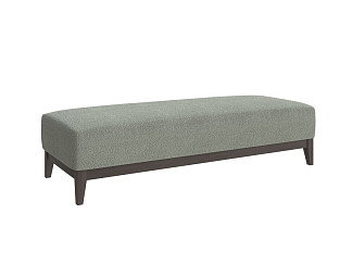 Пуфик Орматек Банкетка Luna Big (Букле/Массив Soul 690 Зеленый чай/Венге) 165x62