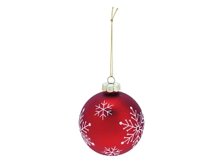Елочное украшение шар Red Snowflake