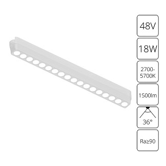 Трековый светодиодный светильник Arte Lamp Rapid A2969PL-1WH