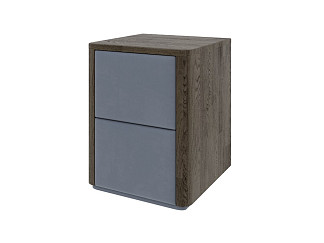 Тумба Verda Bliss M (Ткань/Массив Масло-воск Темный Орех (дуб)/Manhattan 12 Тихий океан) 50x40