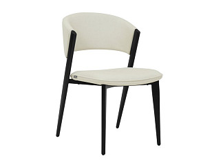 Стул Велти Велюр Молочный/Черный