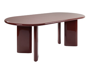 Кухонный стол Алмонт 220x100 Бордовый Глянец