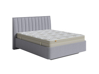 Кровать Fly Majesty с ПМ + Матрас Comfort Up Middle Plus (Ткань: Рогожка Nice Серебряный) 200x200