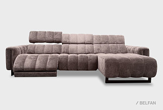 "Дженеси" диван с оттоманкой; раскл.; 1EL+10W+8R; Реклайнер; Sharli 05 (30128); (гр.1)