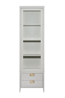 151SV-000021 Шкаф-витрина 1 стеклянный фасад с тумбой прикроватной с 2-мя ящиками