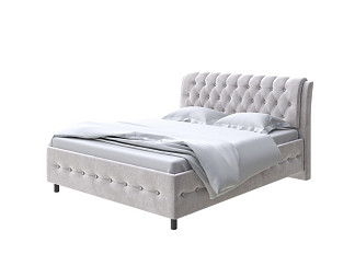 Кровать Como (Veda) 4 с ПМ + Матрас Orto Comfort Middle (Ткань: Велюр Лофти Серый) 200x190