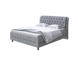 Кровать Como (Veda) 4 с ПМ + Матрас Orto Comfort Middle (Ткань: Велюр Ultra Осенний туман) 200x200