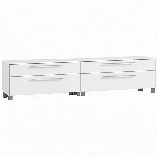 Две тумбы под телевизор Сохо белая с паспарту Сохо белая