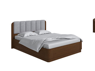 Кровать Орматек Wood Home 2 с подъемным механизмом (Ткань/Массив (сосна) Мокко (сосна) с брашированием/Тетра Стальной) 200x220