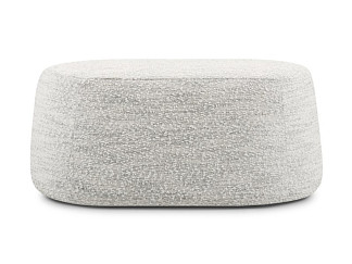Пуф Керли-3 Букле Молочно-серый