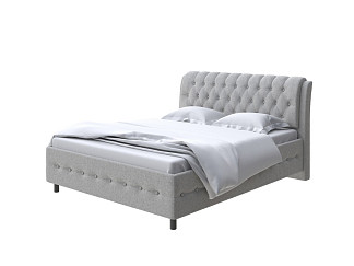 Кровать Como (Veda) 4 с ПМ + Матрас Orto Comfort Middle (Ткань: Шенилл Piano 19 Арктический серый) 200x200