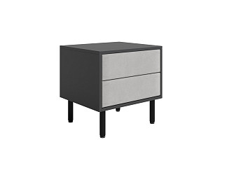 Тумба Орматек Kleo (ЛДСП/Велюр Вулканический серый/Ultra Серый камень) 46x40