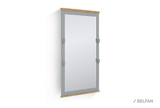 Зеркало настенное "Рандеву" 160; серый 7042+антик 24