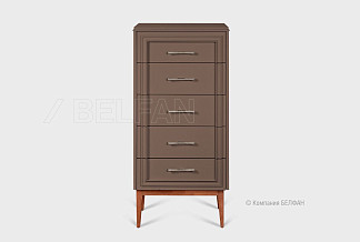 Комод "Сакраменто" 5 (высокий); мокко, орех