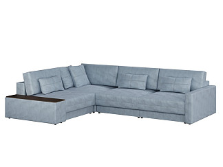 Орматек Угловой диван-кровать Tokio Middle (Ткань: Велюр Onix 16 синий/Венге) 157x296