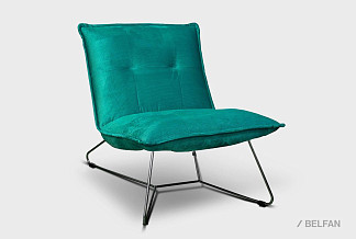 "Чарли" стул; нераскл.; металл черный; Cord 06 green (гр.3)