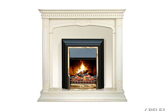 Подставка декоративная под камин "Верди Люкс 1"; слоновая кость