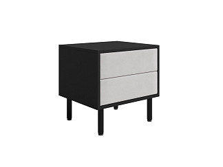 Тумба Орматек Kleo (ЛДСП/Велюр Черный/Laska 01 Белая смородина) 46x40