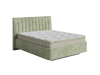 Кровать Fly Majesty с ПМ + Матрас Comfort Up Middle Plus (Ткань: Велюр Лофти Олива) 200x200