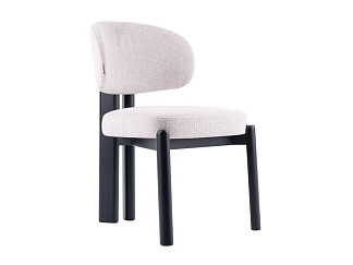 Стул Брамс Рогожка Бежевый/Черный