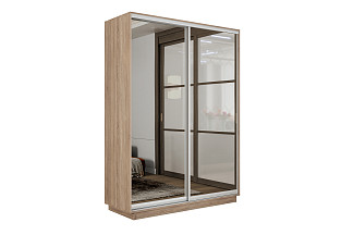 Шкаф-купе Премиум 2х дв 120х220х45 Сонома Зеркало/Зеркало