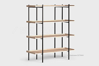 Стеллаж открытый "Cube Design" 4; белёный дуб