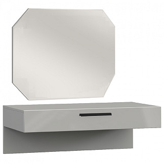 Стол туалетный навесной 1ящ.+зеркало ZU6 Chelsea серая
