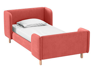 Детская кровать Анджи 80 Вельвет Красный