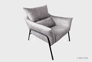 "Купер" кресло; нераскл.; 12; металл черный; Ricci 02 (38977(0); (гр.1/МТХ)