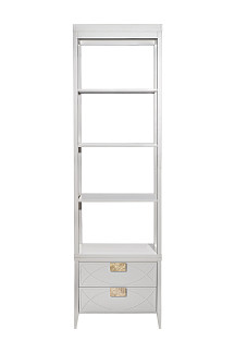 151SV-000019 Шкаф-витрина открытый узкий с тумбой прикроватной с 2-мя ящиками