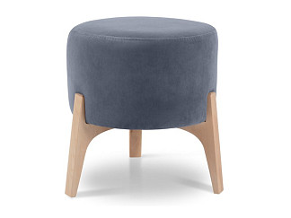 Пуф Лидо Велюр Серо-голубой